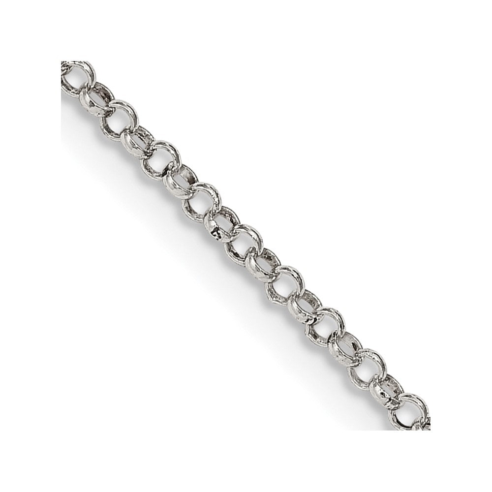Sterling Silver 2mm Rolo Chain 18 Inches