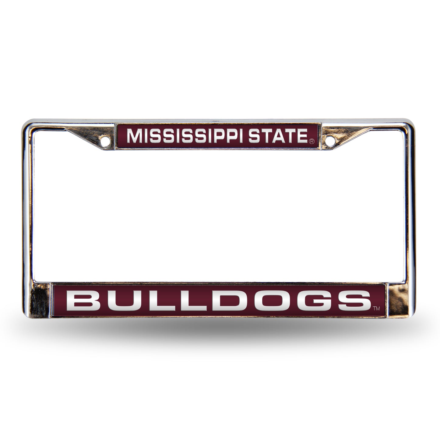 Mississippi-St-Bulldog's Chrome Metal Laser Cut License Plate Frame