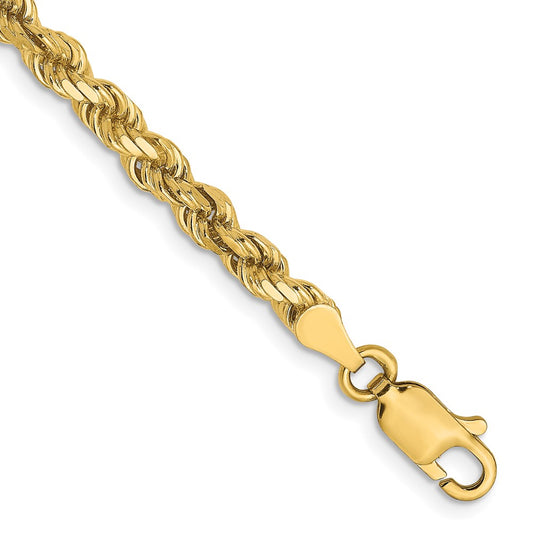 14K 3.5mm Diamond-Cut Rope Chain 8  inches