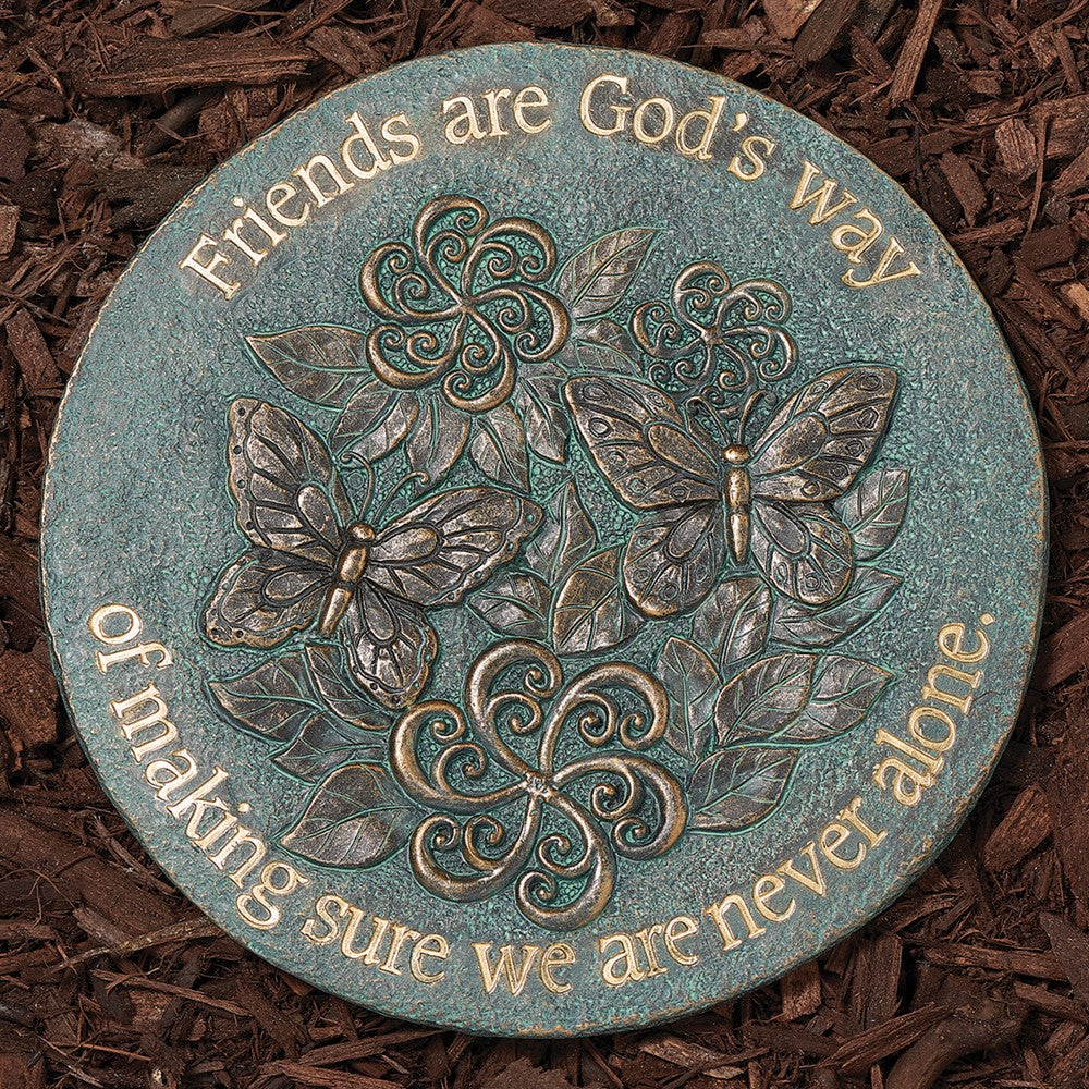 Friends Bronze Blue 9 inch Stepping Stone