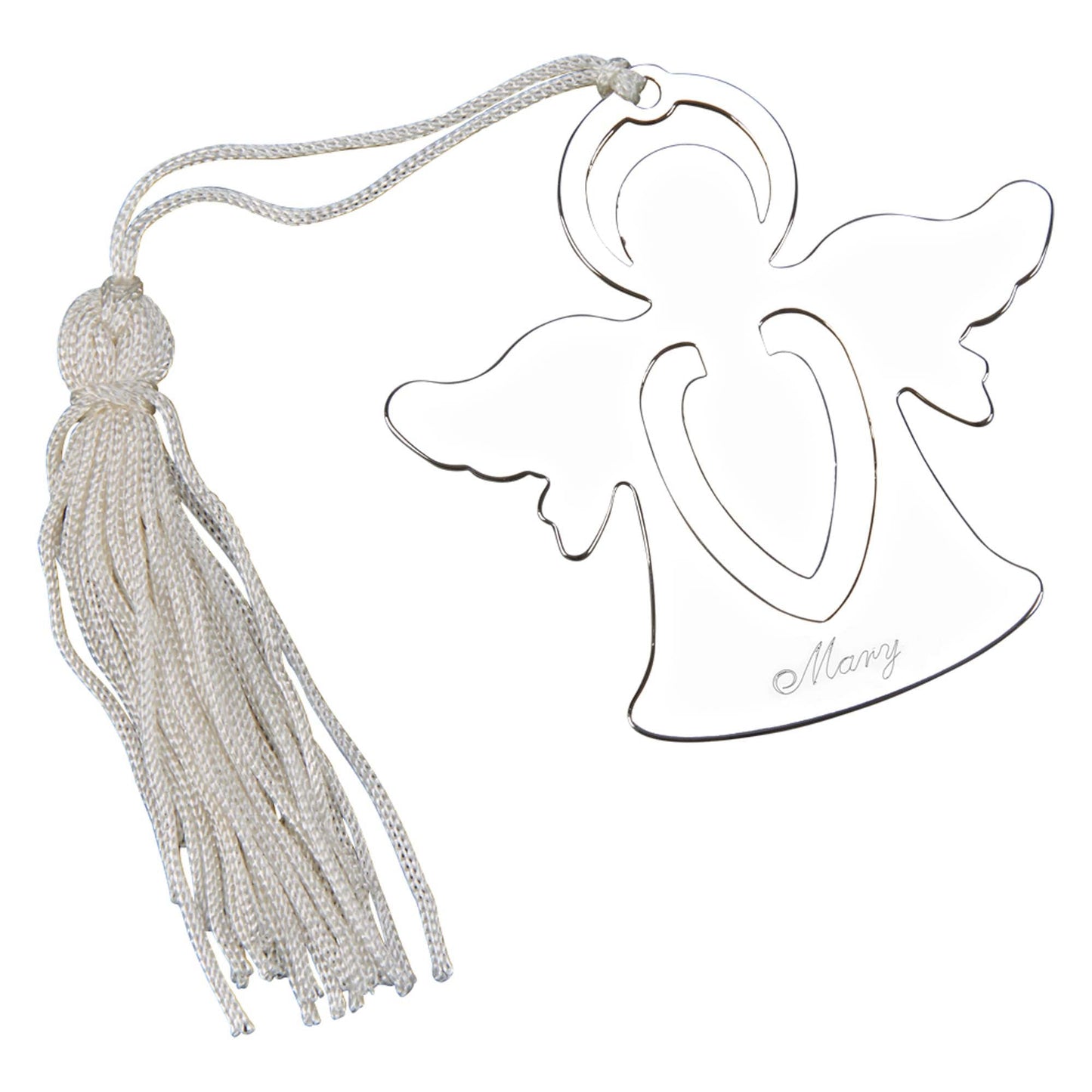 2.5" Standing Angel Design Bookmark with Silver Tassel