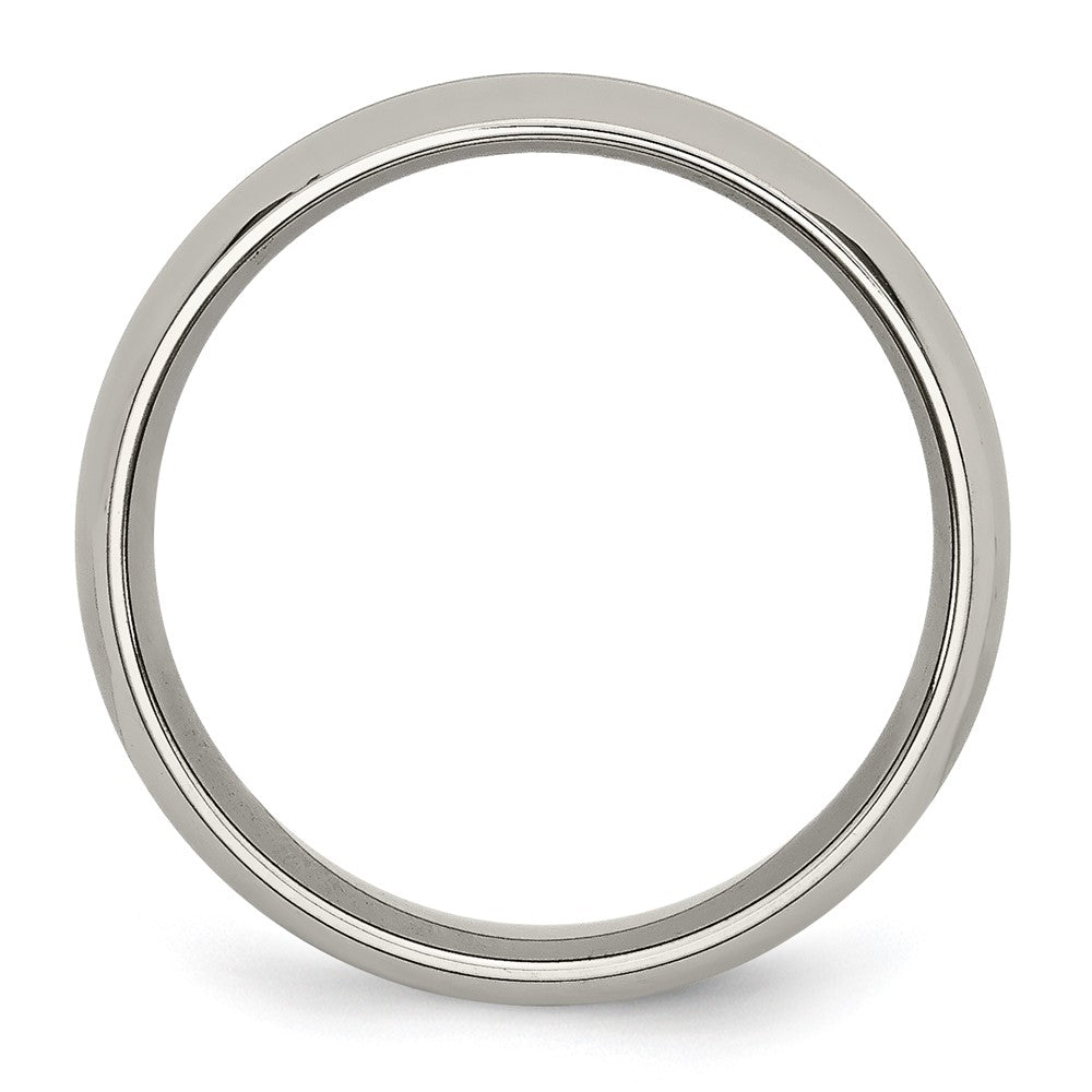 Titanium Polished Yellow IP-plated 6mm Grooved Band Size - 14