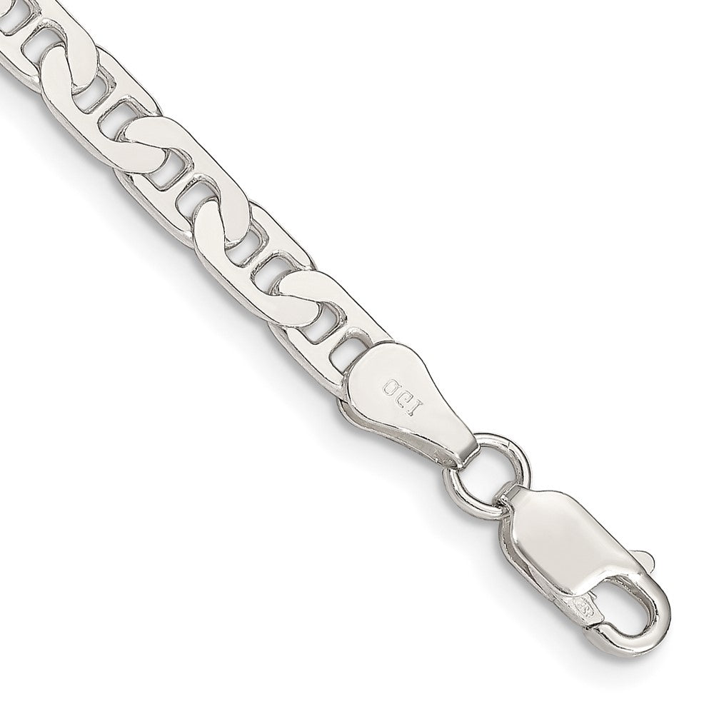 Sterling Silver 4.5mm Flat Anchor Chain 7 inches