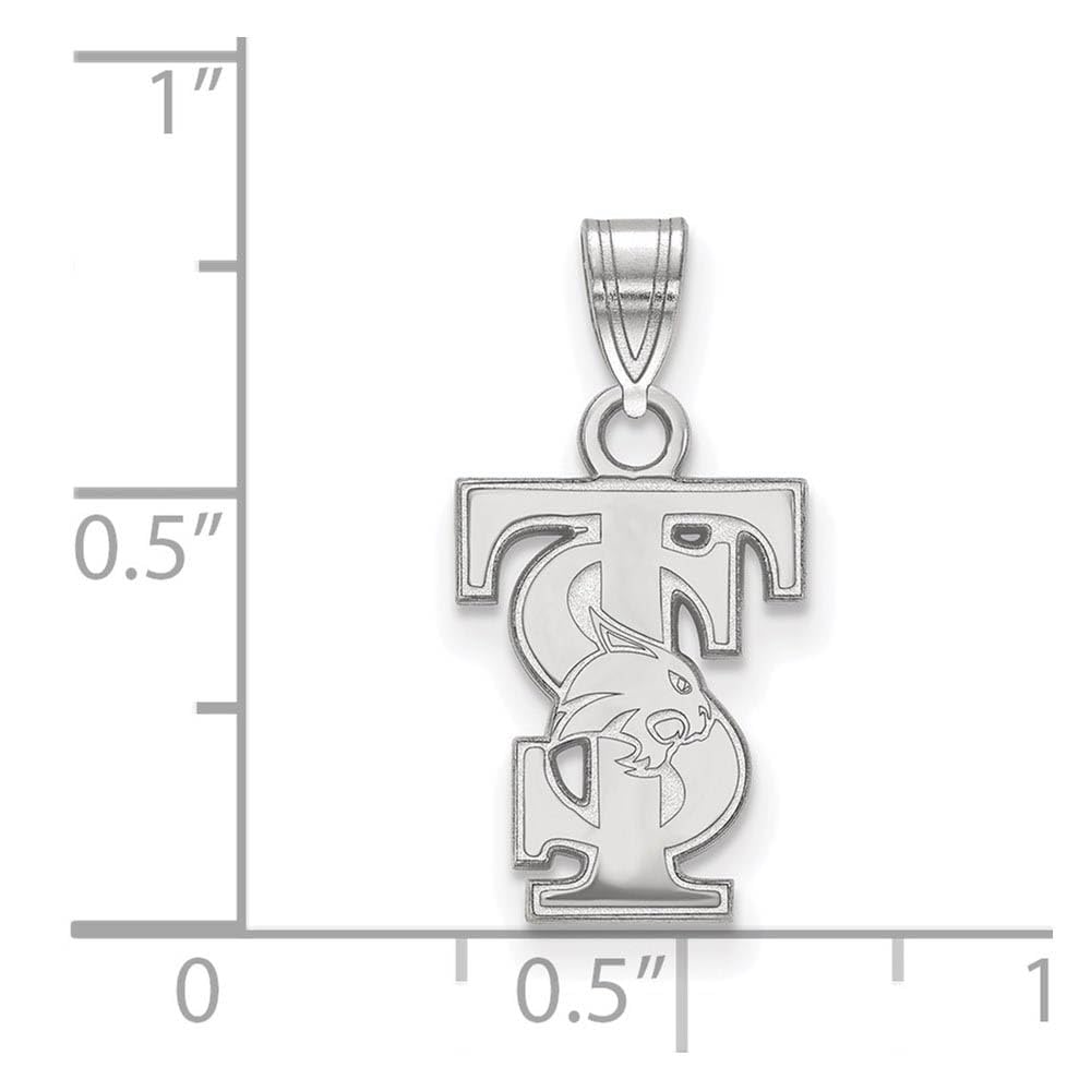 Logoart Sterling Silver Texas State University Small Pendant Female Adult