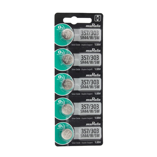 Pkg/5 Type 357/303 MuRata Watch Battery Tear Strip QSWB357