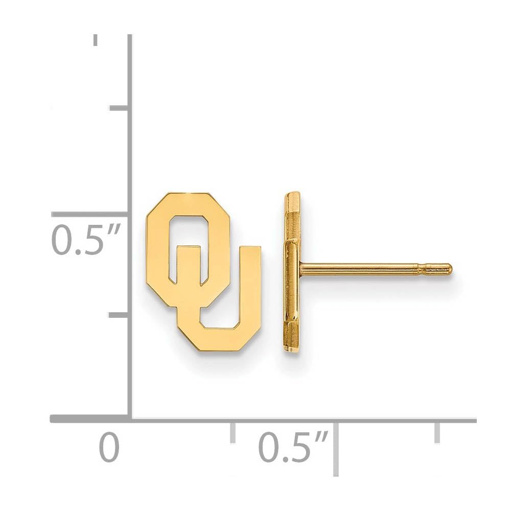 Women's Oklahoma Sooners Gold Plated XS Post Earrings