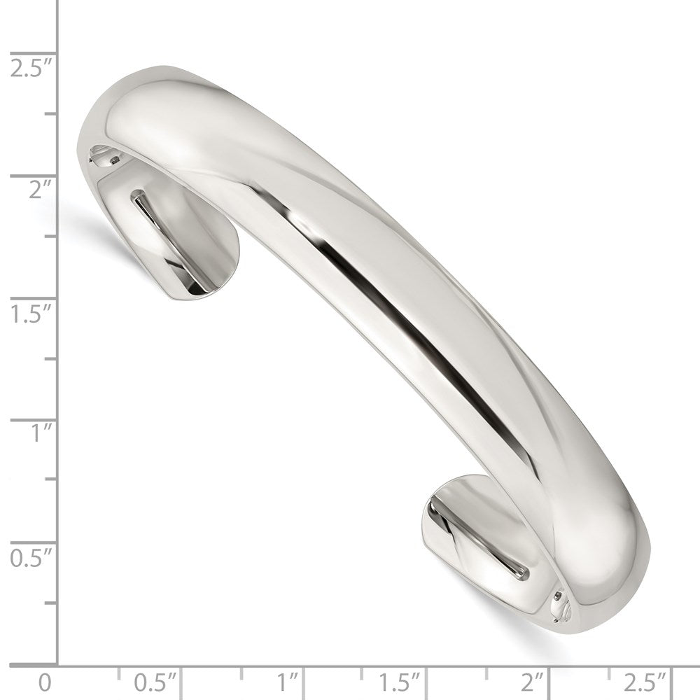 Stainless Steel Polished 8mm Cuff Bangle