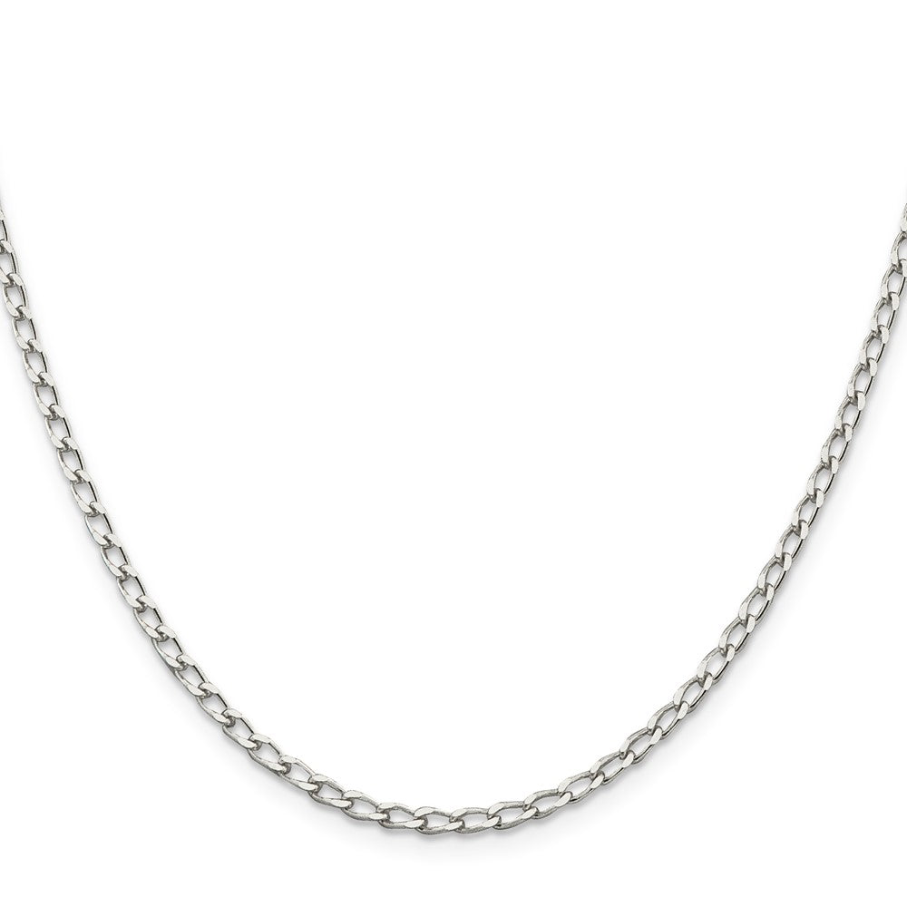 Sterling Silver 2.8mm Open Elongated Link Chain 24 Inches