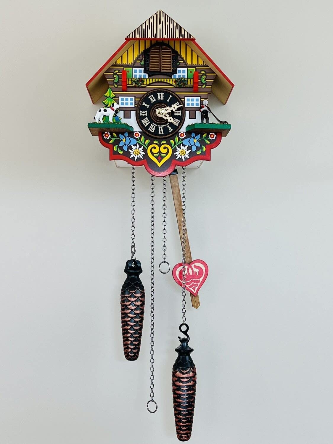 River City Clocks Musical Multi-Colored Quartz Cuckoo Clock