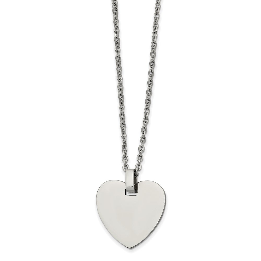 Stainless Steel Polished Heart 20 inch Necklace