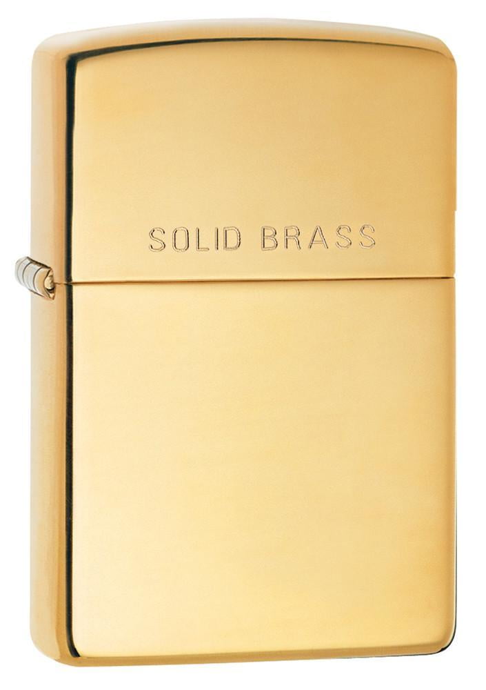 Zippo Brushed Solid Brass Pocket Lighter