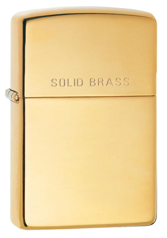 Zippo Brushed Solid Brass Pocket Lighter