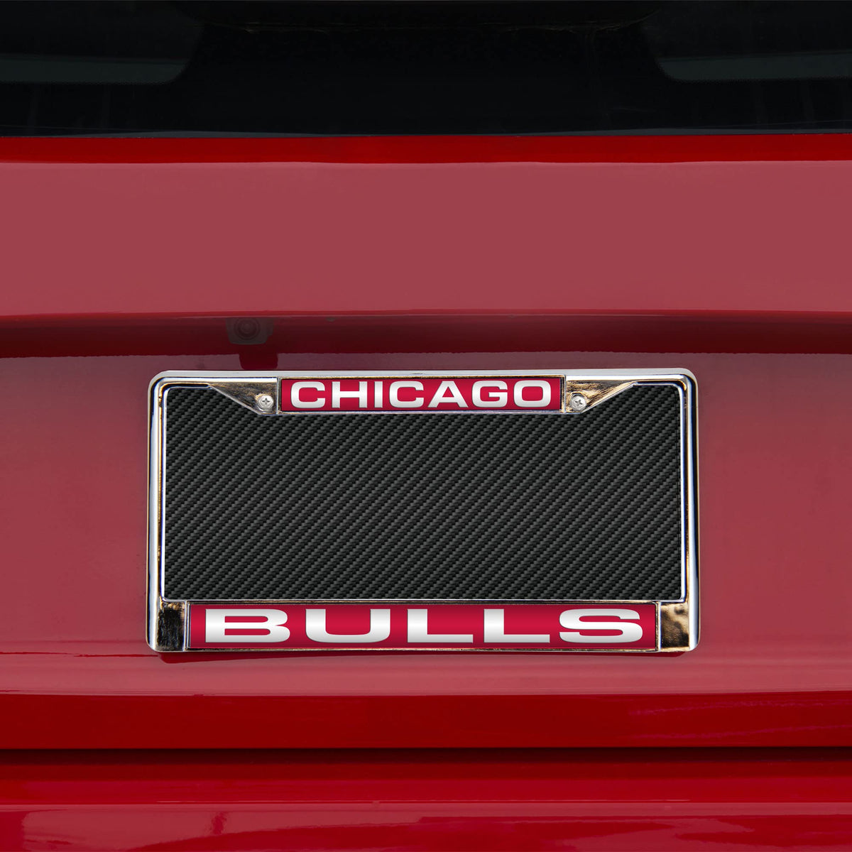 Chicago Basketball Bull's Chrome Metal Laser Cut License Plate Frame