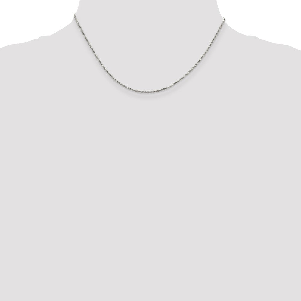 Sterling Silver 1.25mm Twisted Box Chain 16 Inches