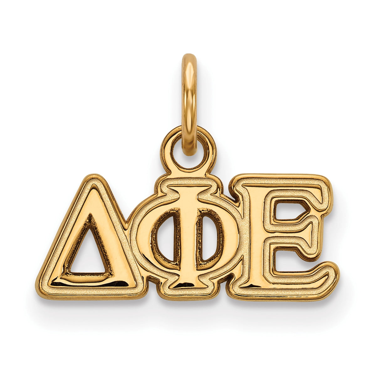Sterling Silver w/ 14K Yellow Gold-Plated Official Licensed Greek Sororities Delta Phi Epsilon (???) XS Pendant