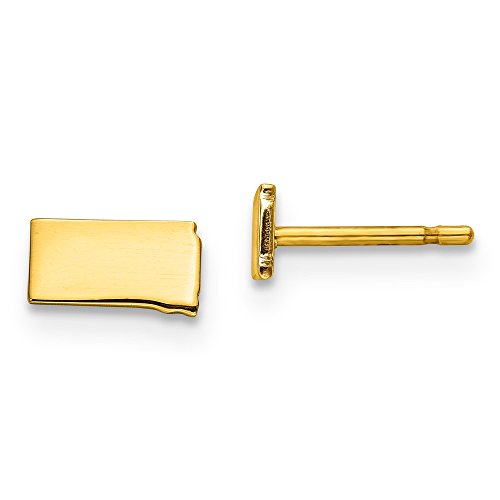 Sterling Silver/Gold-plated South Dakota State Earrings