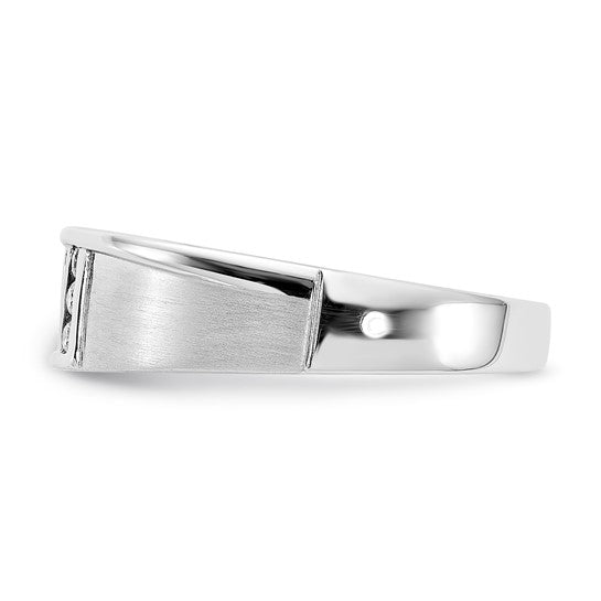10k White Gold Men's Diamond Wedding Band