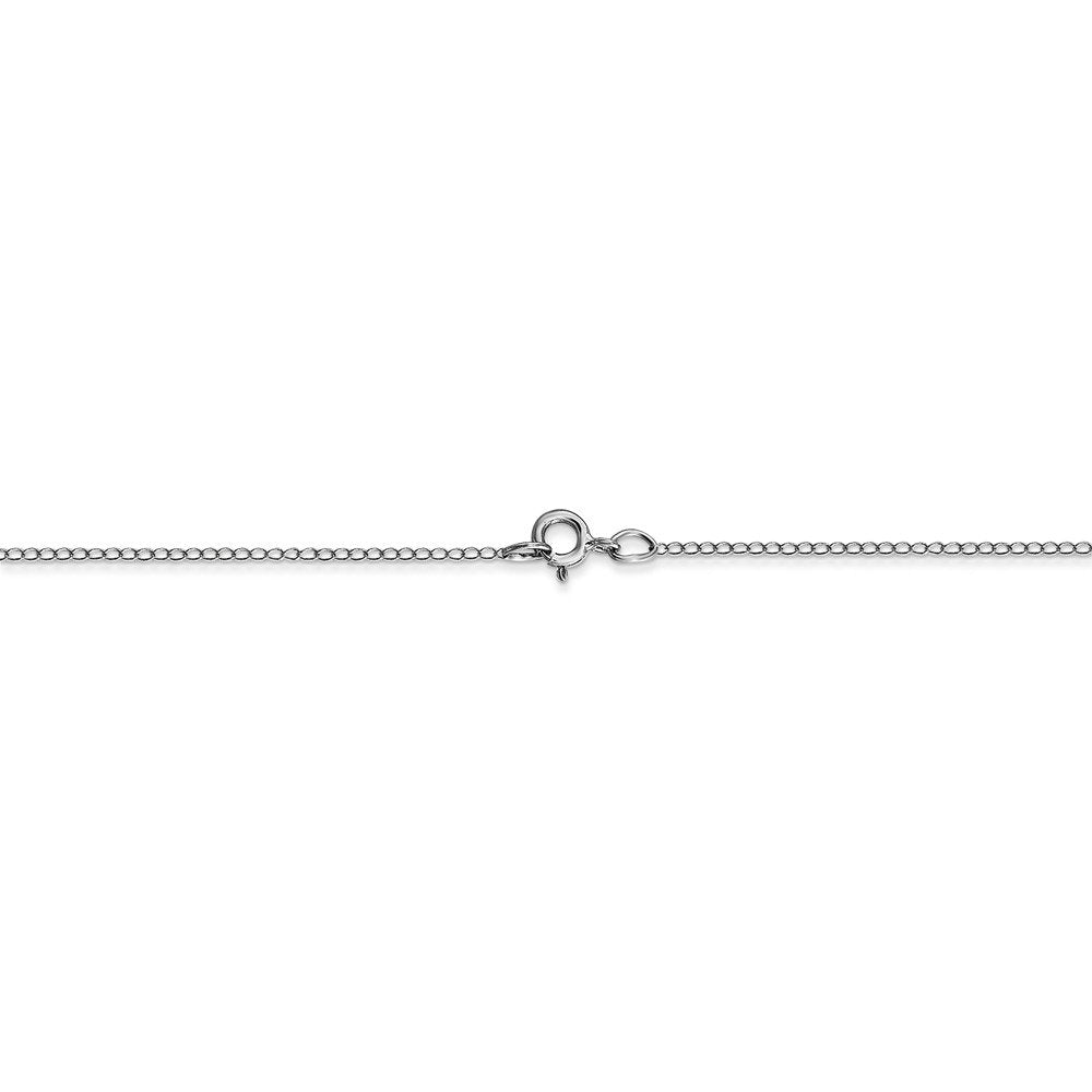 10k White Gold .42mm Carded Curb Chain