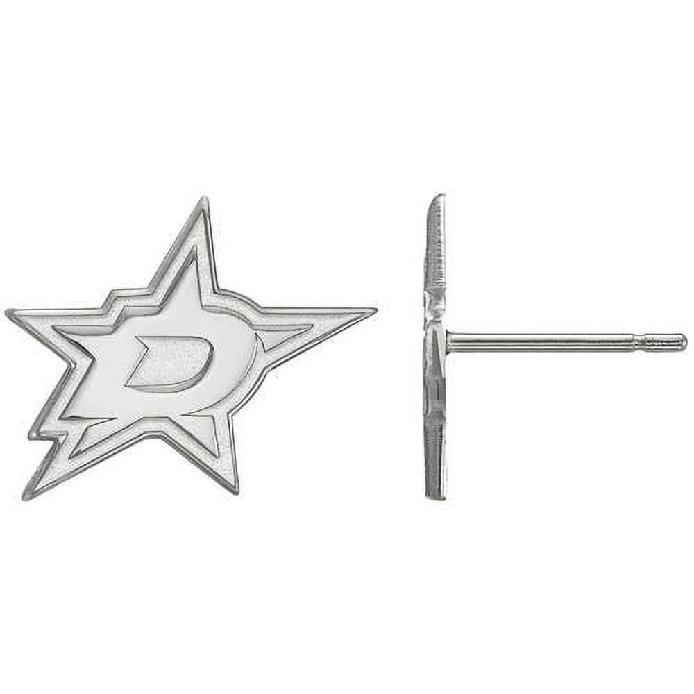 LogoArt NHL Dallas Stars Sterling Silver Small Post Earrings