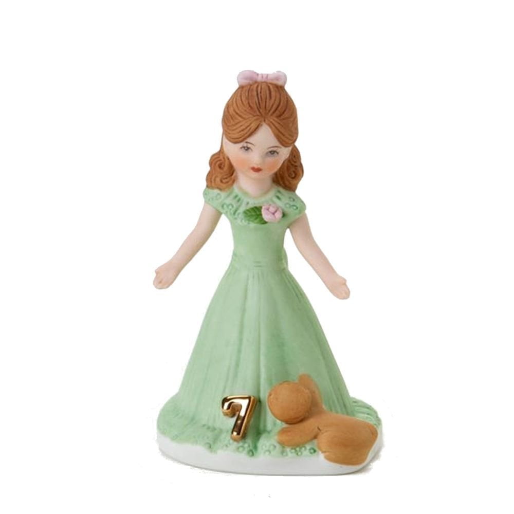Enesco Growing Up Girls “Brunette Age 7” Porcelain Figurine, 4.5”