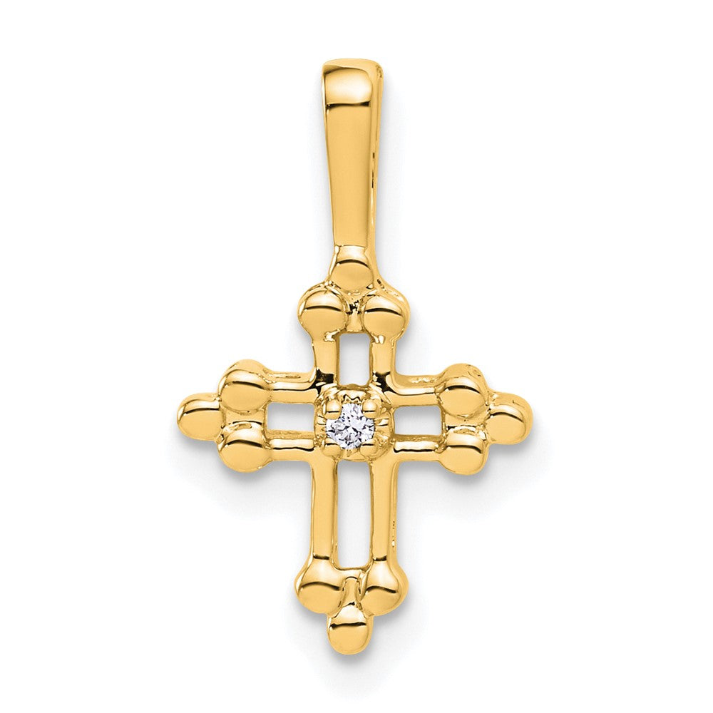 10ky Diamond Cross Pendant