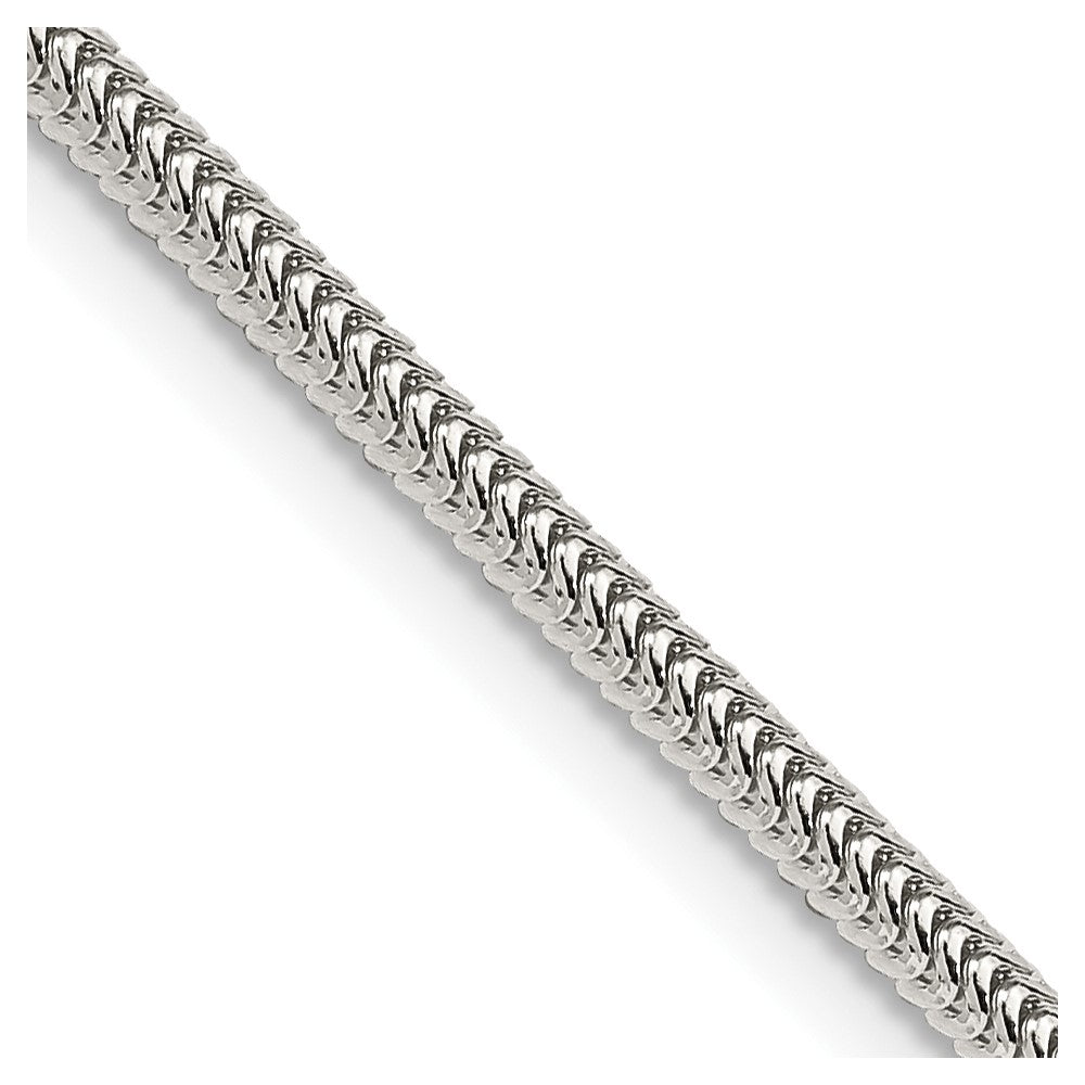 Sterling Silver 2.5mm Round Snake Chain 22 Inches