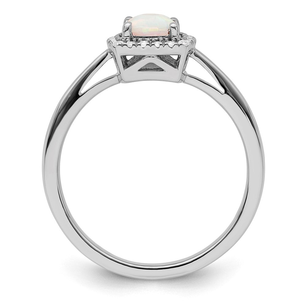 10kw ANT Created Opal and Diamond Ring