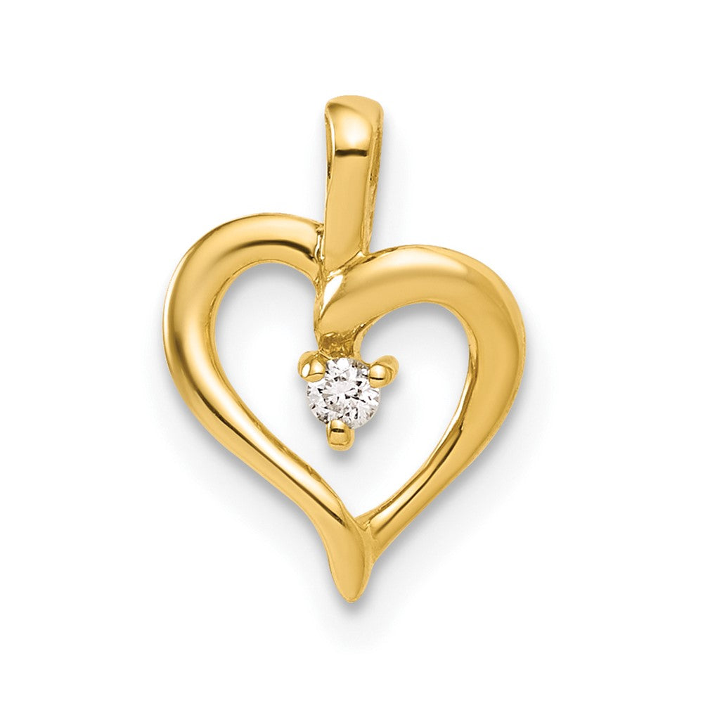 10ky Diamond Heart Pendant