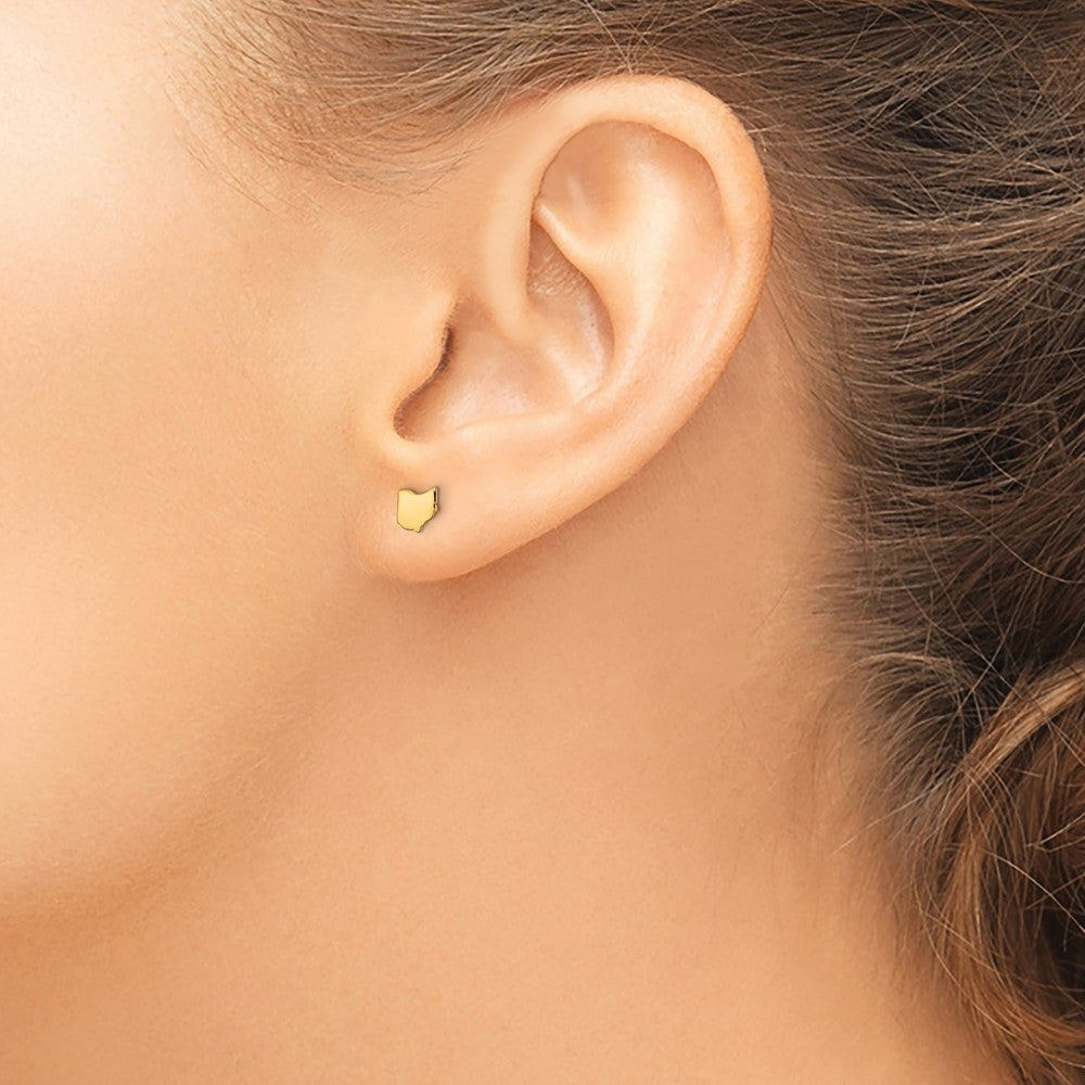 Sterling Silver/Gold-plated Ohio State Earrings