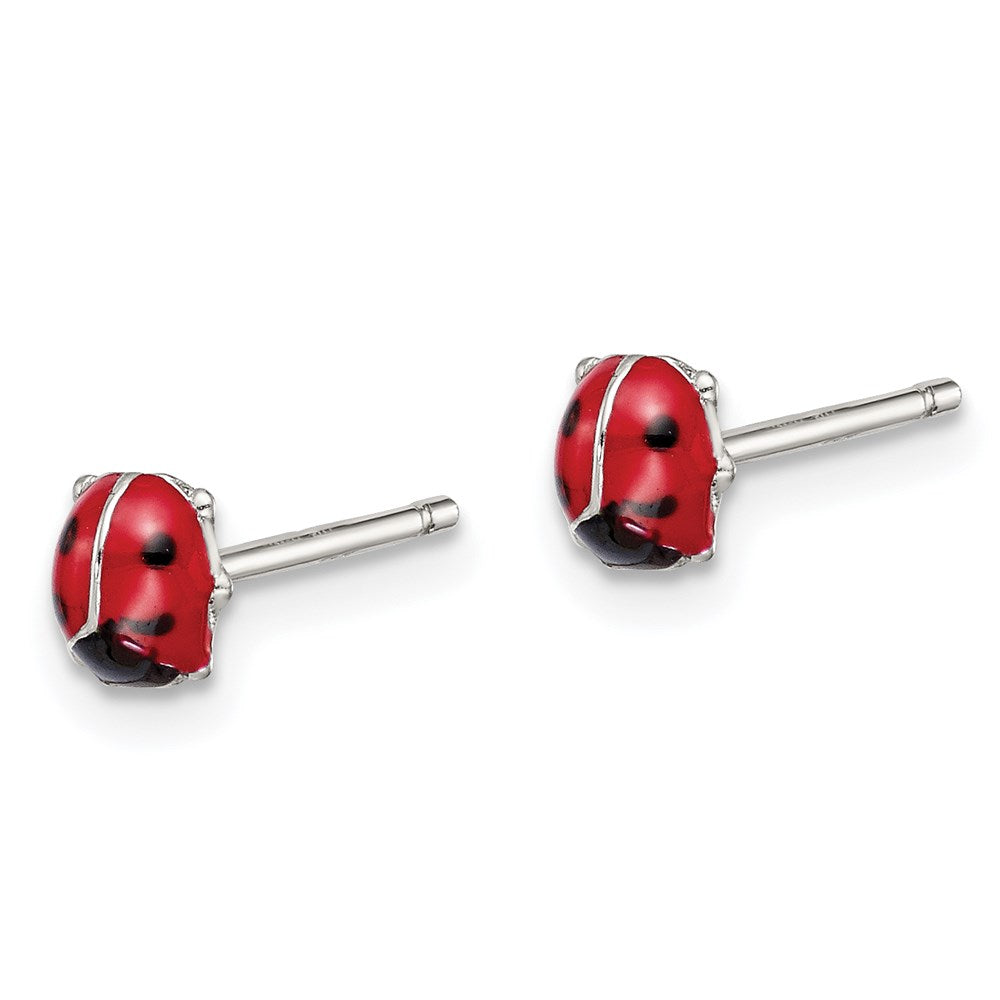 Cheryl M Sterling Silver Rhodium-plated with Gold-plated Accent Brilliant-cut 8mm CZ Stud Post Earrings