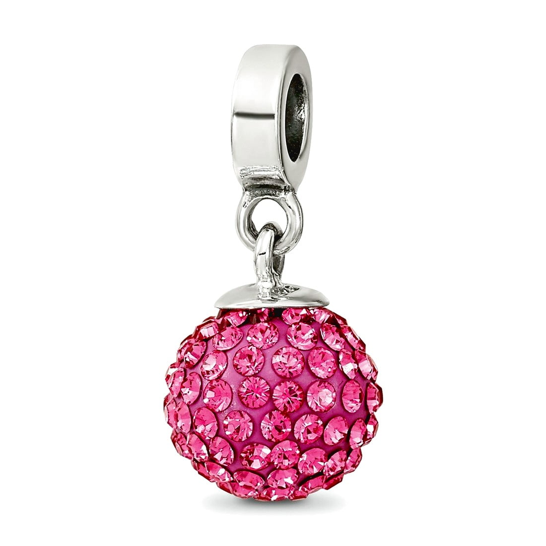 Sterling Silver Reflections Oct Preciosa Crystal Ball Dangle Bead