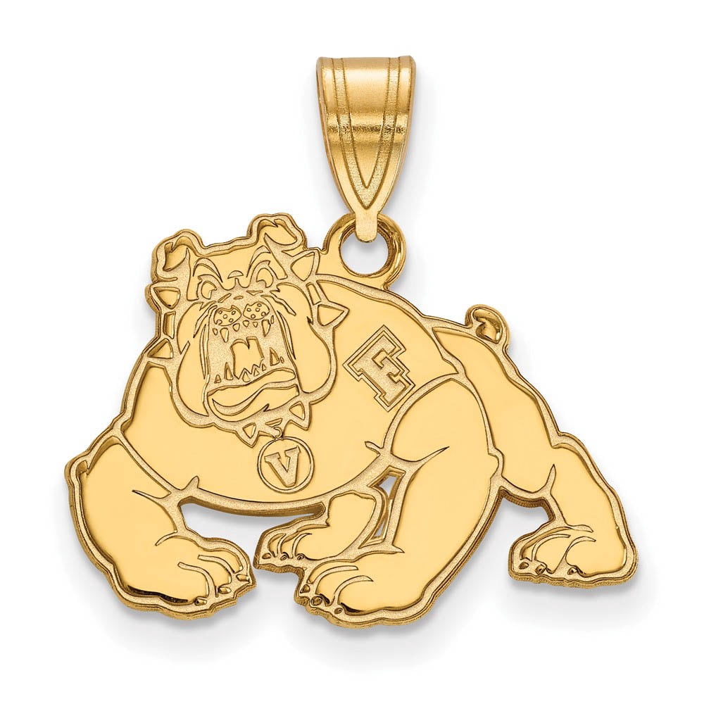 Logoart Sterling Silver Gp California State U Fresno Medium Pendant