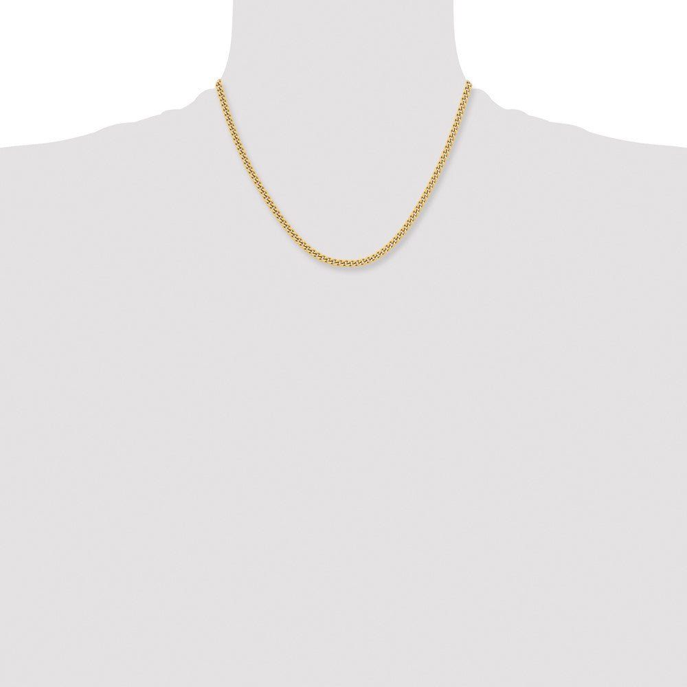 Stainless Steel Polished Yellow IP 4mm 18in Round Curb Chain