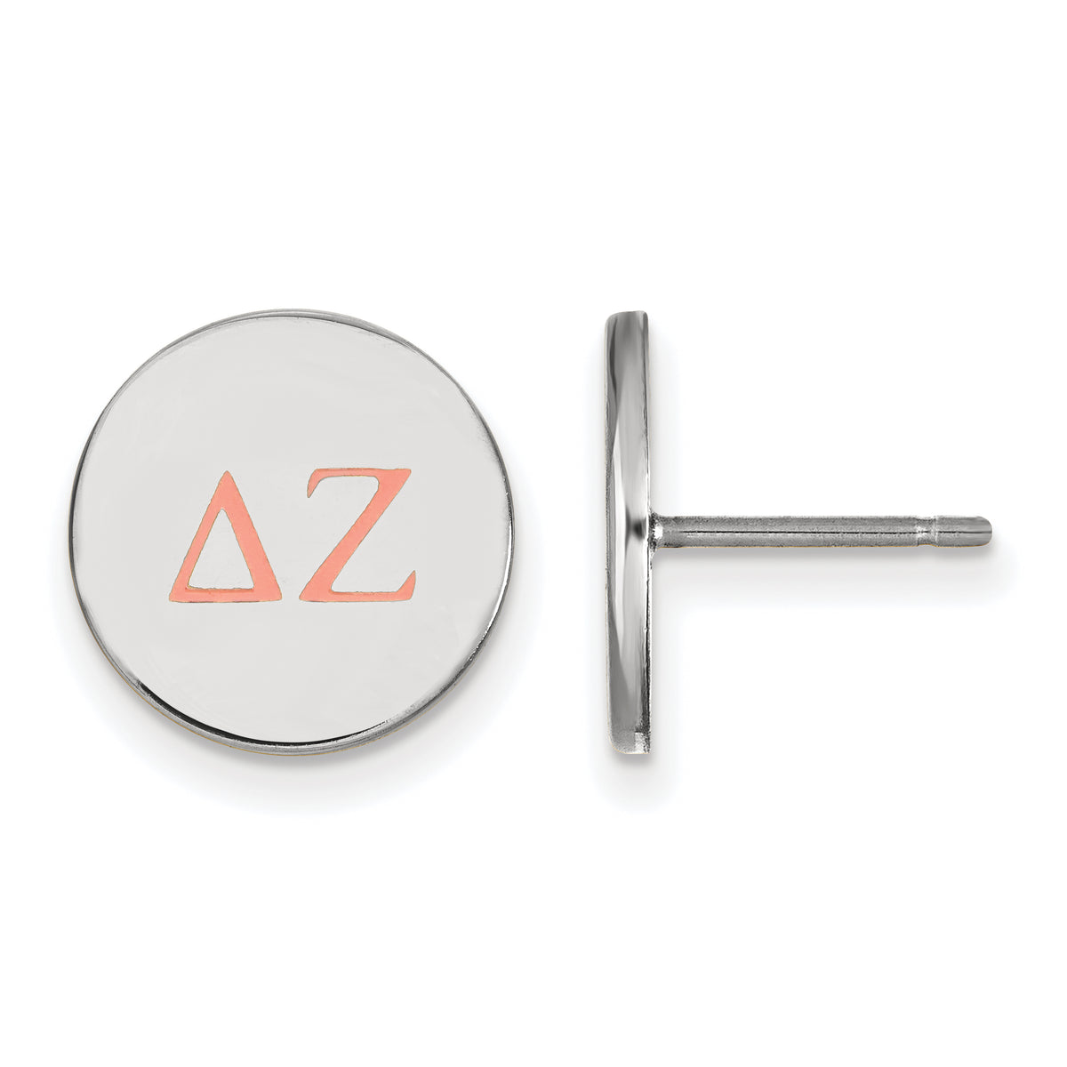 Sterling Silver Official Licensed Greek Sororities Delta Zeta (??) Enameled Post Earrings
