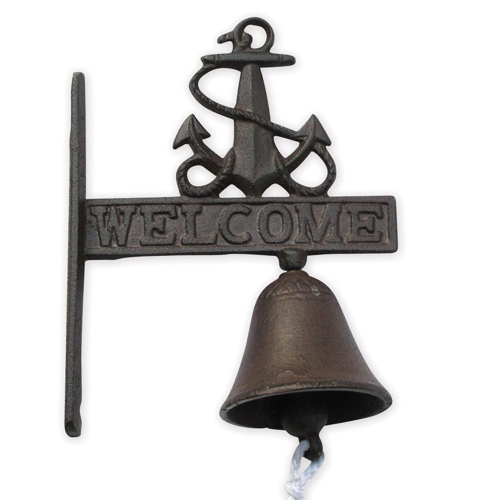 Cast Iron Welcome Bell with Anchor QGM15596