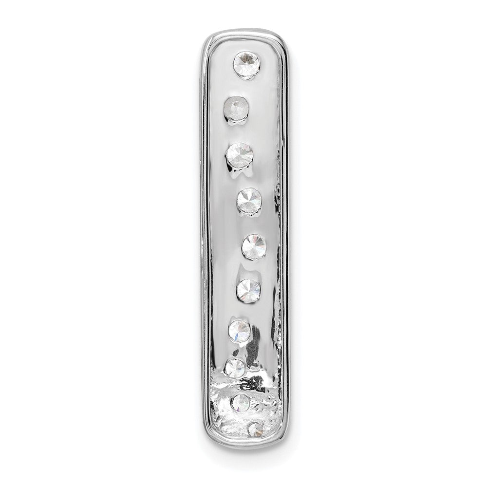 True Origin 14K White Gold 3/4 carat Lab Grown Diamond VS+ F+ 18 in Complete Vertical Bar Slide Necklace