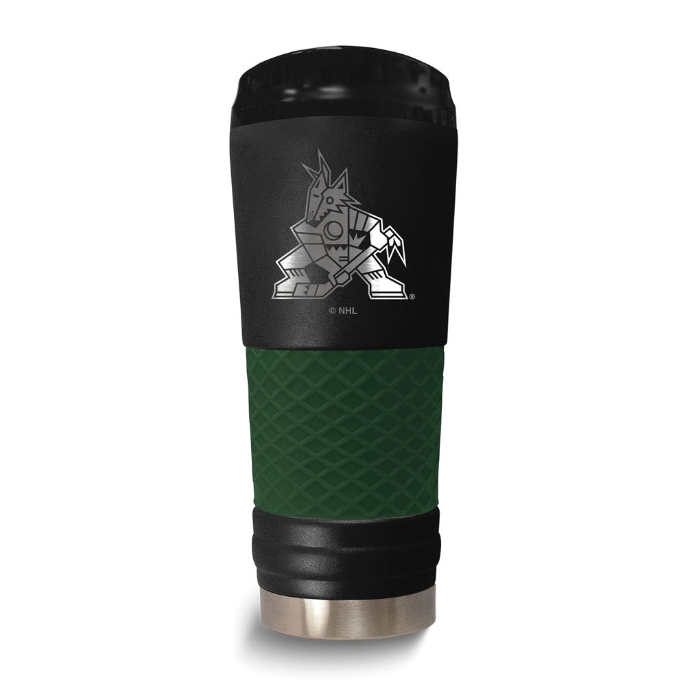 NHL Arizona Coyotes Stainless Steel Silicone Grip 24 oz. Draft Tumbler with Lid