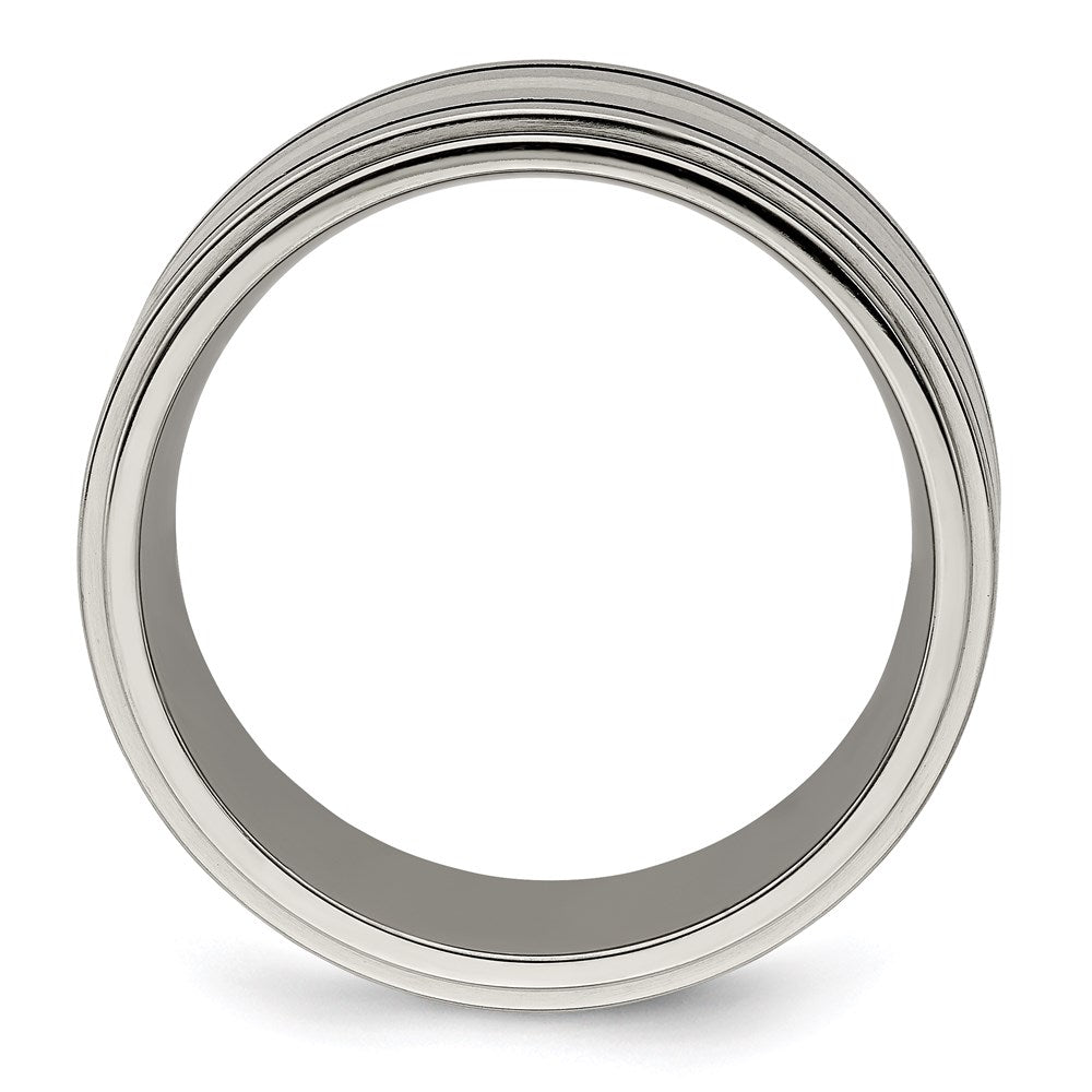 Edward Mirell Titanium w/Argentium Sterling Silver Anodized 10mm Band