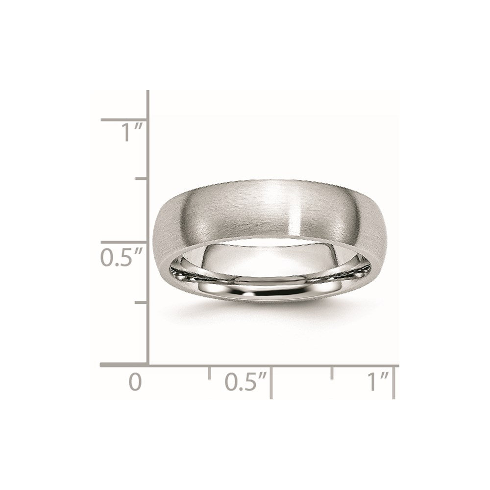 Cobalt Satin 6mm Half Round Band Size - 9.5