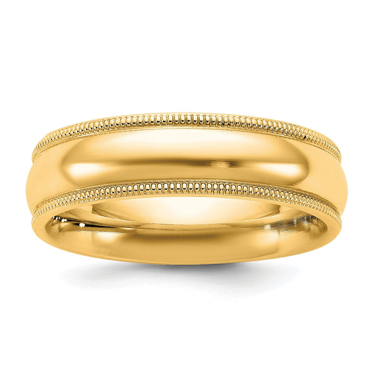 14KY 5.5mm Milgrain Comfort Fit Band Size 5
