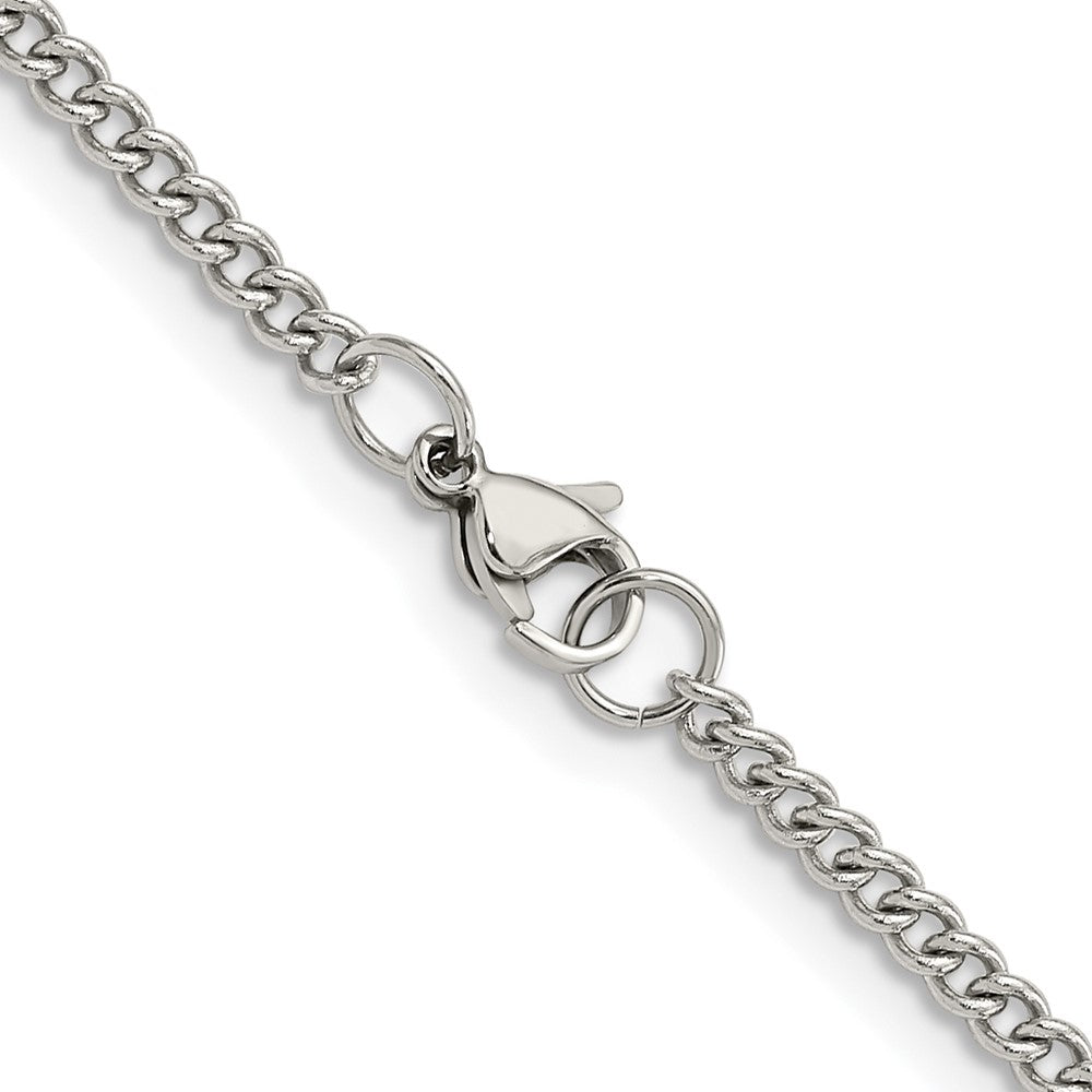 Stainless Steel Polished 3mm 24in Curb Chain