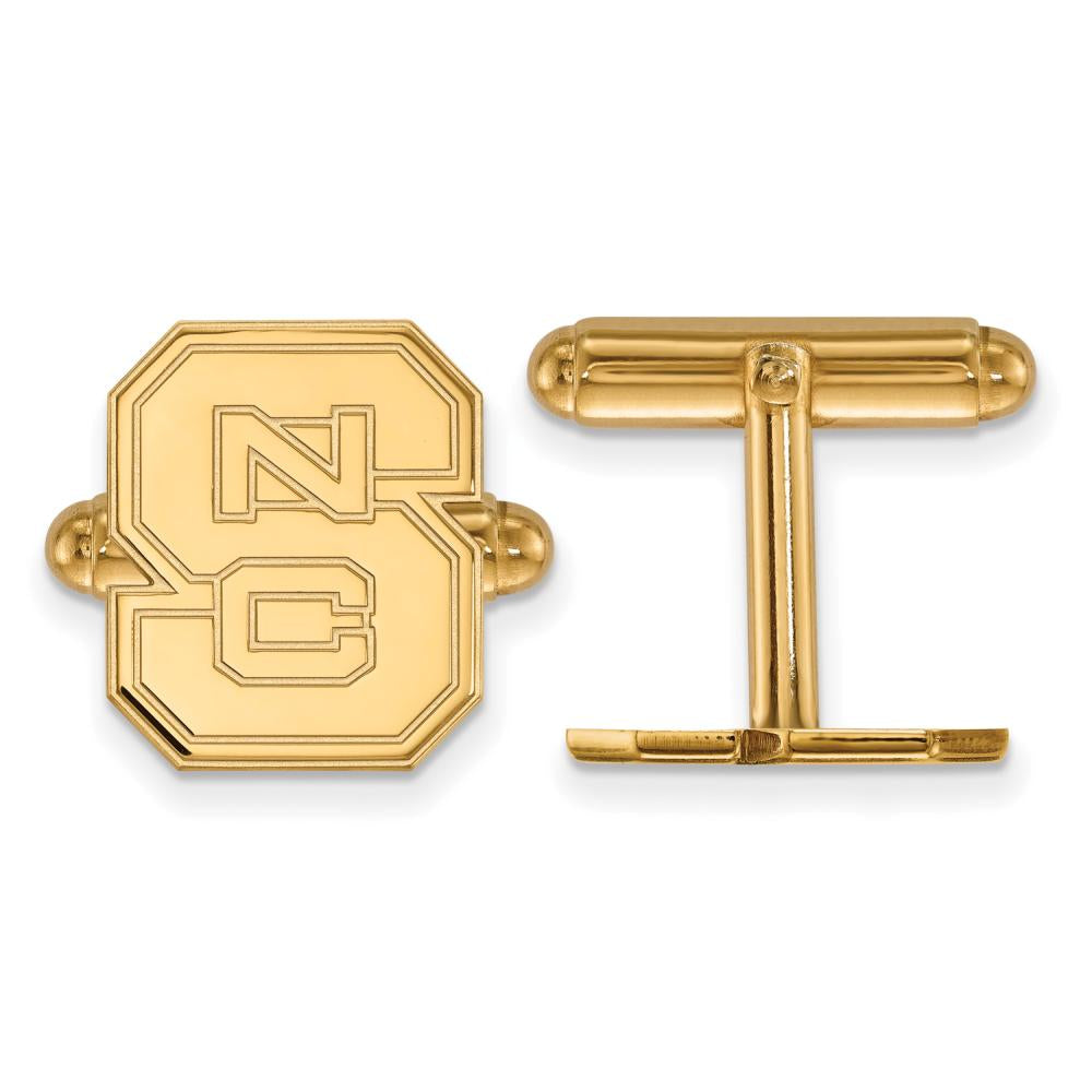 Men's North Carolina State University 14k Gold Plated Silver North Carolina State Univ. Cuff Links