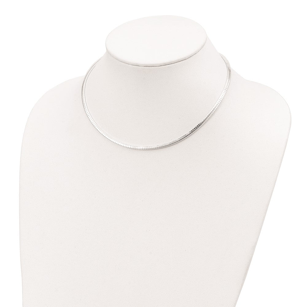 Sterling Silver 3.25mm w/2in. Ext Cubetto Chain 16 Inches