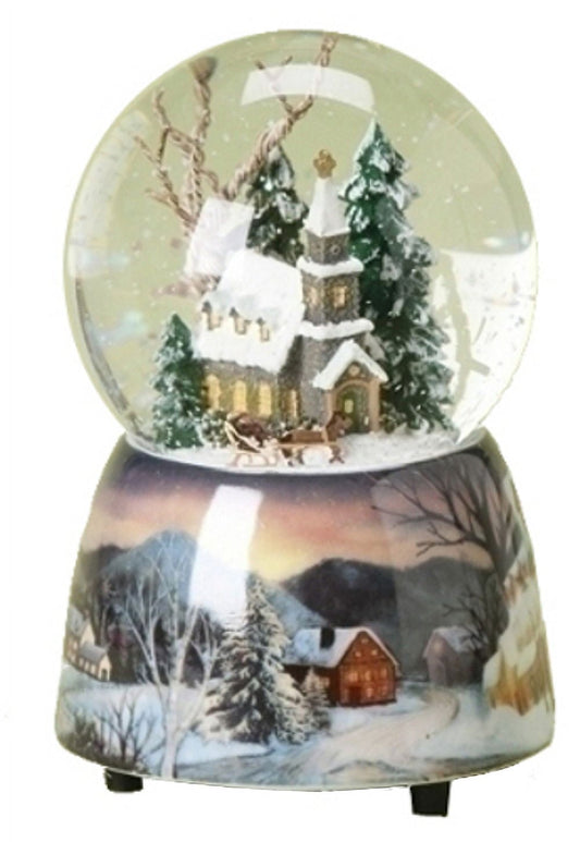 5" Musical Church Waterglobe