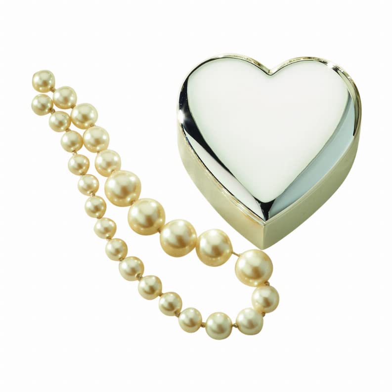 Creative Gifts International 026032 2.5 x 2.5 in. Heart Box - Nickel Plated