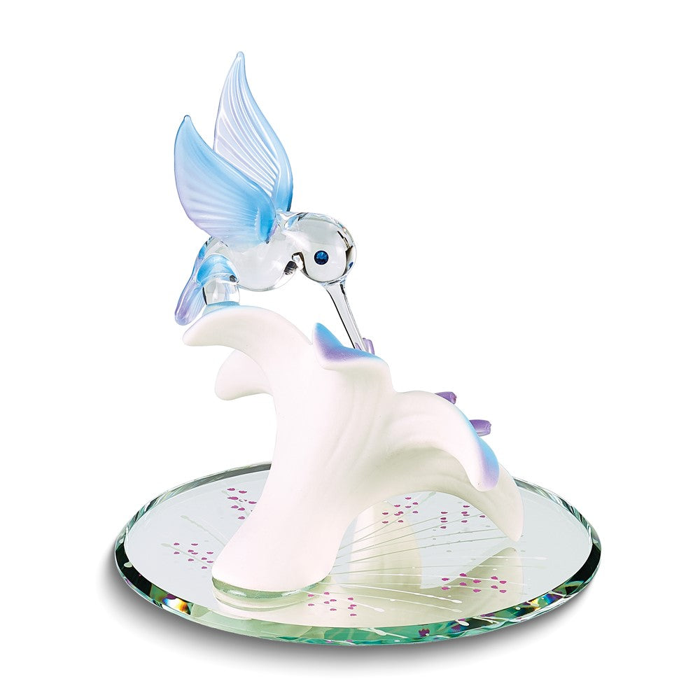 Glass Baron Blue Hummingbird and Lily T5 350-BB