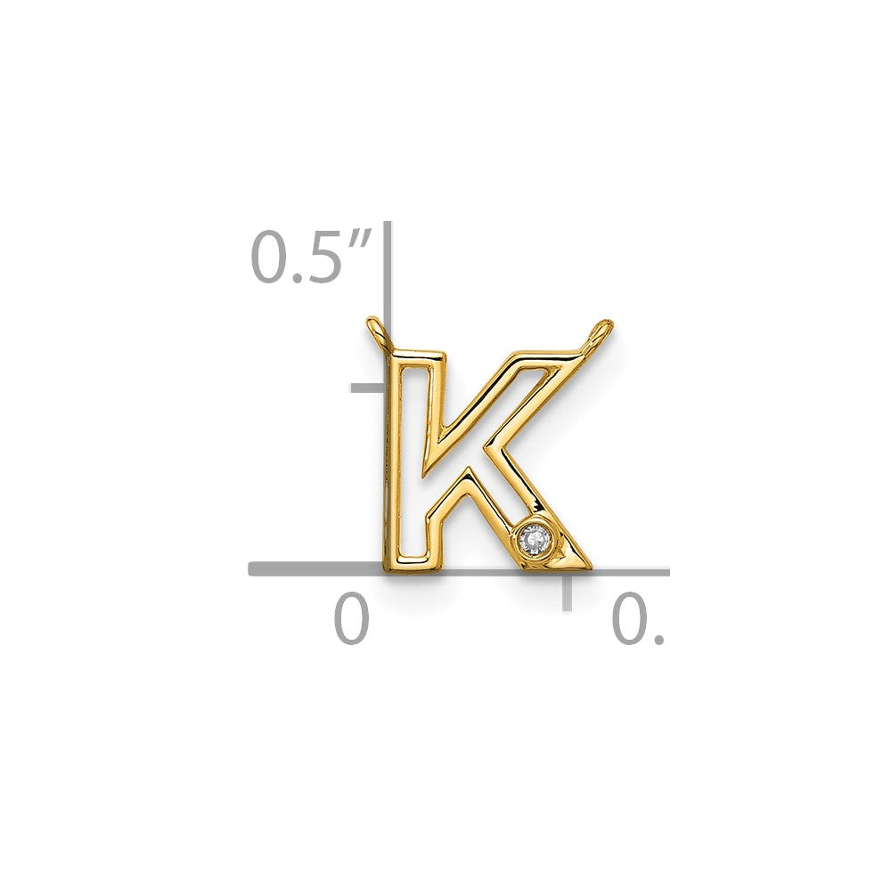 Stella & Dot 10ky Diamond Initial K Charm Element