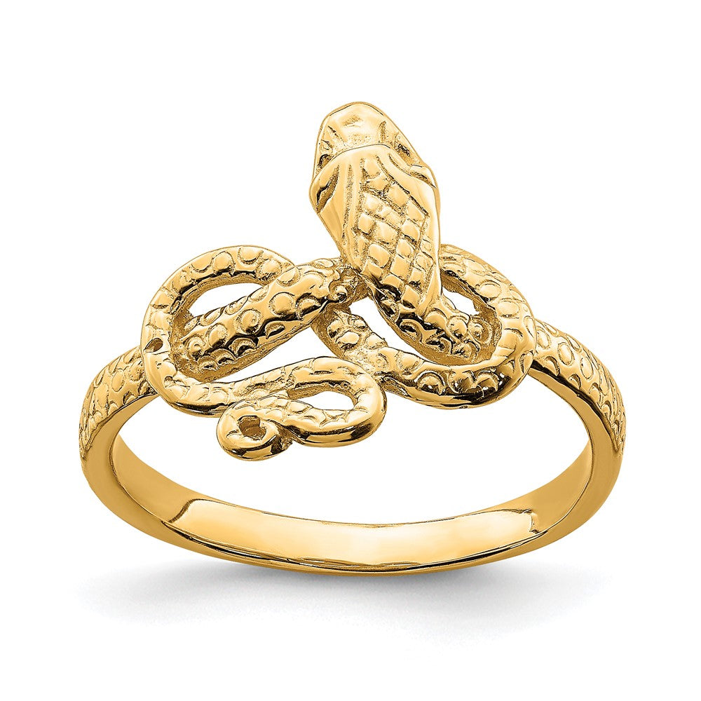 14K Gold Snake Ring Size 7