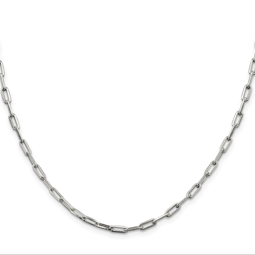 Sterling Silver 3.25mm Elongated Open Link Chain 26 Inches
