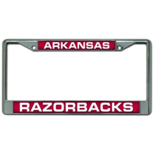 Arkansas NCAA Razorbacks Chrome Metal Laser Cut License Plate Frame